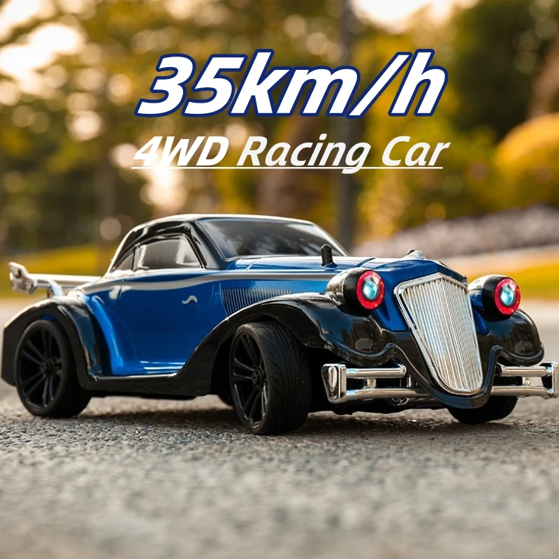 Kids Toy 4 Wheel Drive High-speed Drift Car With Light Radio Control Car Boys Gift 2.4g Racing Vehicle
