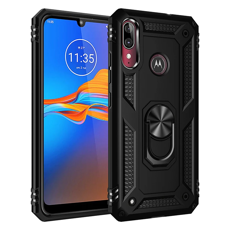 

Бронированный противоударный чехол для Motorola Moto E6 plus E6plus E 6 6 plus, военный защитный магнитный автомобильный держатель, чехол с кольцом
