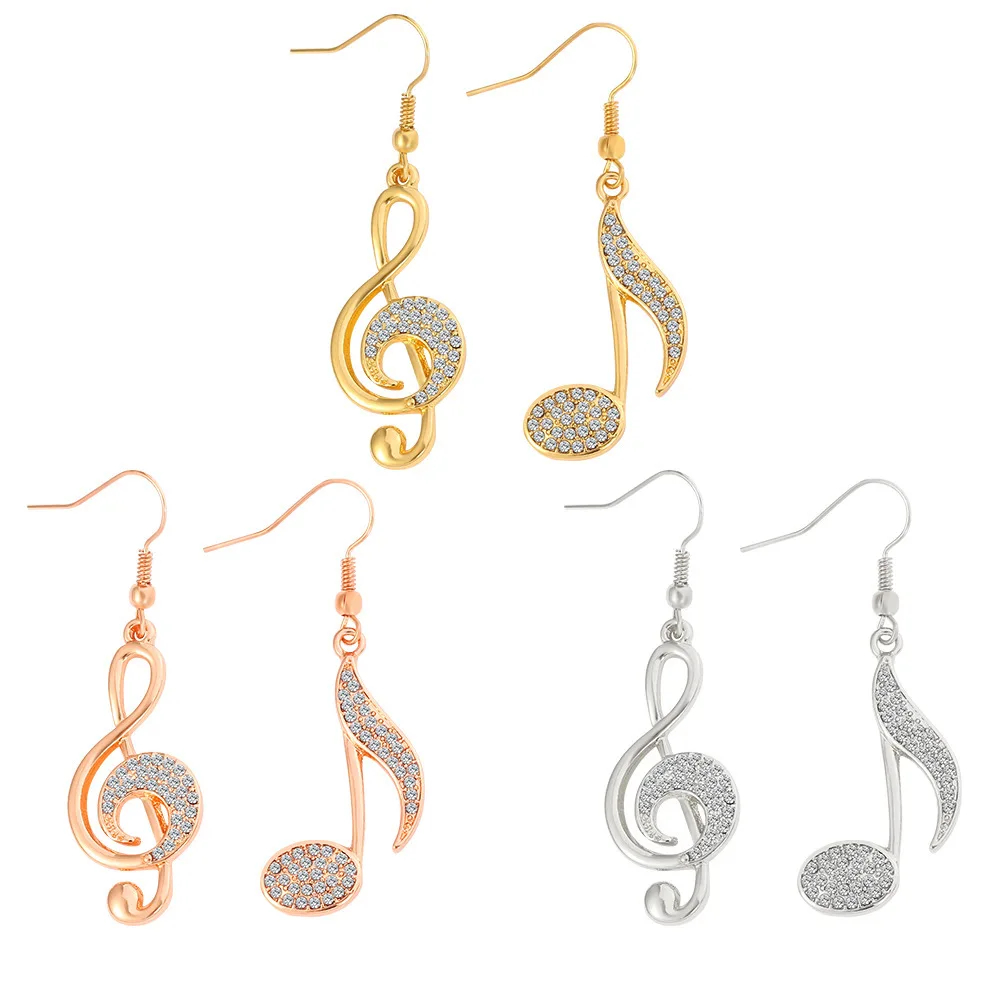 Серьги для женщин, Необычные асимметричные серьги-подвески в виде музыкальной ноты, милый подарок для девочек, аксессуары для фотографий, ювелирные изделия