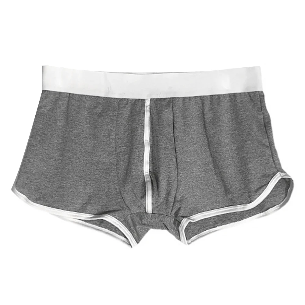 

Men Ice Silk Skin-friendly Boxers Briefs Sexy Middle Waist Shorts Underwear Breathable Solid Color Panties Loose Underpants