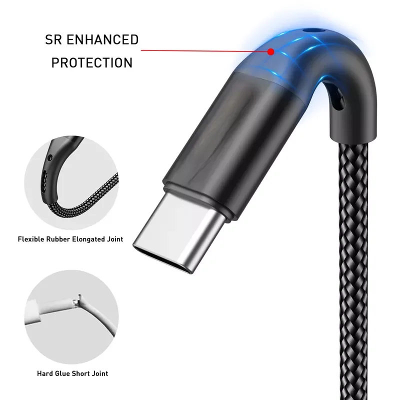 

NEW2023 3A USB Type C Fast Charging Wire Galaxy S8 S9 Plus mi9 Mobile USB C Charger