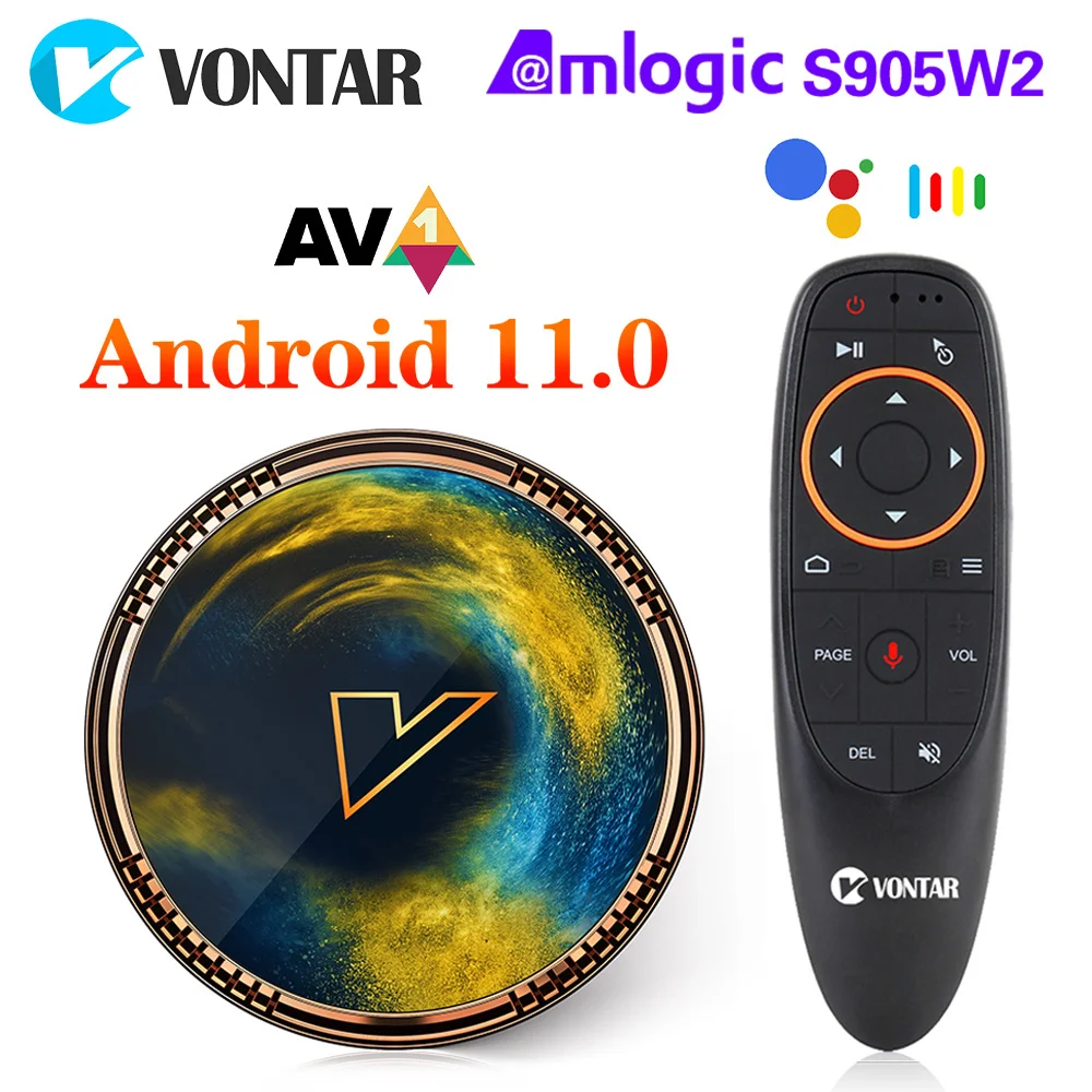 Приставка Смарт-ТВ VONTAR X2 Amlogic S905W2 Android 11 4 + 64 ГБ 32 Гб 2 16 Support AV1 Wifi BT TVBOX Media Player Set Top Box -