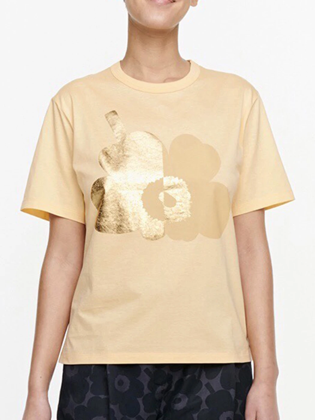 

Sunflower Print Casual T-shirt Top Women Summer Cotton Round Neck Short Sleeve Loose Tee Tops Simple Streetwear Tshirts 2022