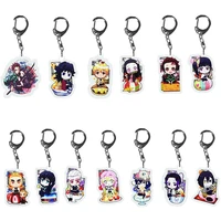 %c2%a0demon slayer keychain kimetsu no yaiba key ring double sided acrylic key chain anime accessories cartoon hot sale