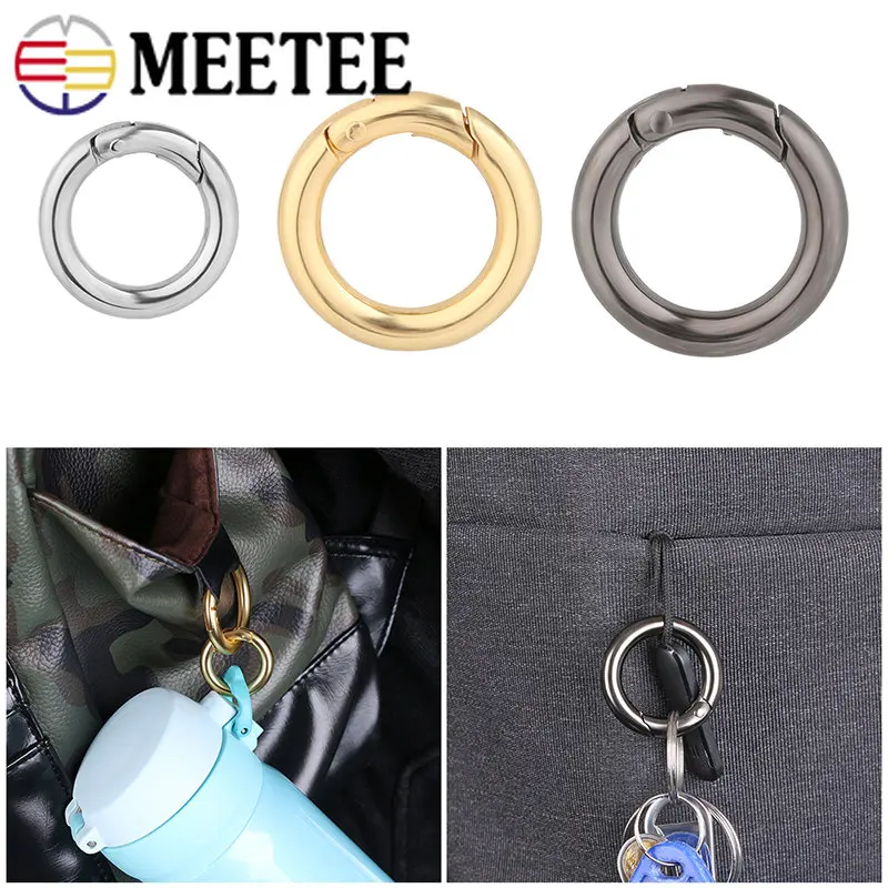 Meetee 10 шт. 7-50 мм Металлические Пружинные уплотнительные кольца пряжка открывающийся кольцо для ключей крючок для самостоятельного изготовл... (art.: 7b1f37016) - 7b1f37016