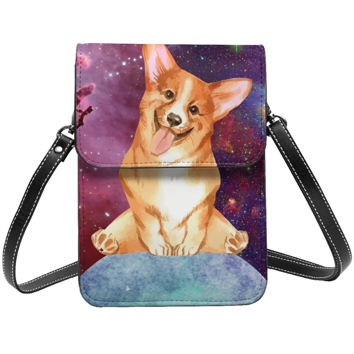 

Сумка на плечо Corgi в космическом стиле, кожаная Рабочая сумка в виде животного, Женская сумочка, забавные подарочные сумки