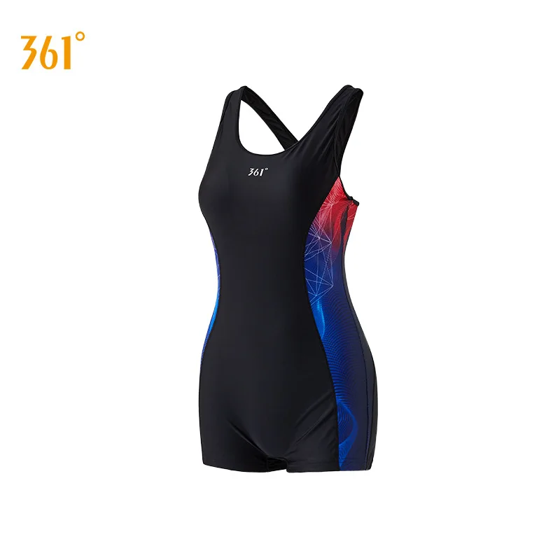 Women Professional Swimsuit Sport Black One Piece Bathing Suit Sleeveless Chlorine Resistant SwimWear Girls Racing Swimming Suit
