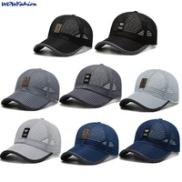 summer full mesh baseball cap for men women trucker mesh hat baseball hats outdoor sports simple running hat