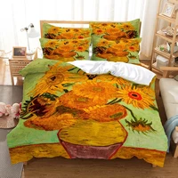 sunflower%ef%bc%8crose duvet cover 3 piece set 3d bedding set king size fashion soft microfiber bedding set double bed duvet cover set
