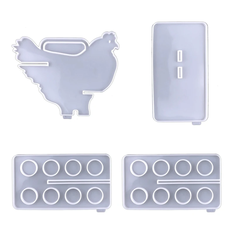 

Cute Egg Holder Resin Molds Silicone Mold for Egg Fresh Storage Tray Epoxy Resin Molds for DIY Craft 8Grid Egg Organizer F3MD