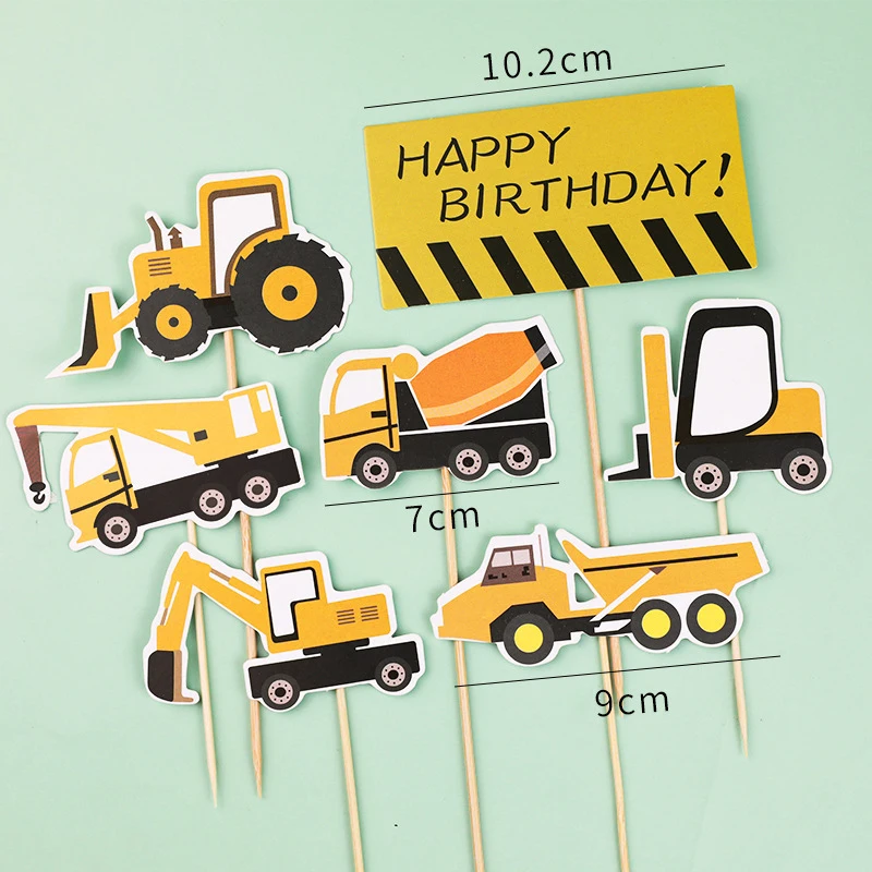Большой журавль трактор строительство украшение для торта на день рождения