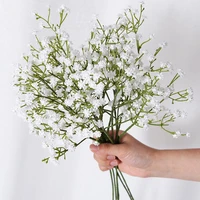 gypsophila artificial flowers white fake babys breath plastic branch 52cm for wedding bouquet wreath diy home floral arrangement