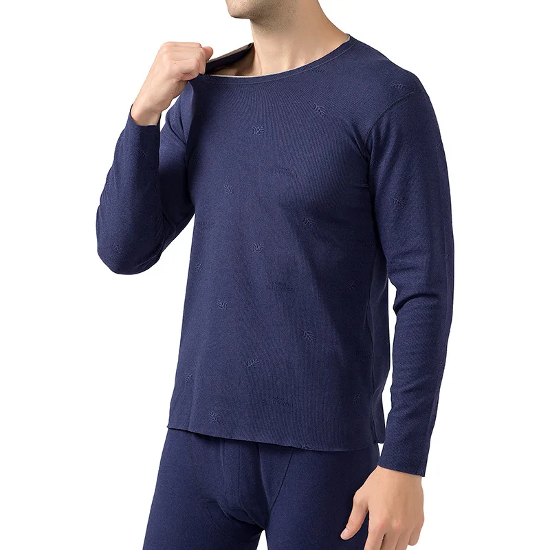 Winter Mens Non-marking Thermal Underwear Set Man Skin-friendly Comfortable Thermo Clothing Quick-heating Long Johns With Wool