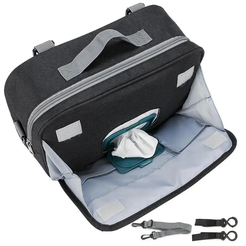 

Baby Stroller Storage Bag Stroller Storage Bag For Smart Moms Diaper Storage Secure Straps Detachable Bag Pockets For Phone Keys