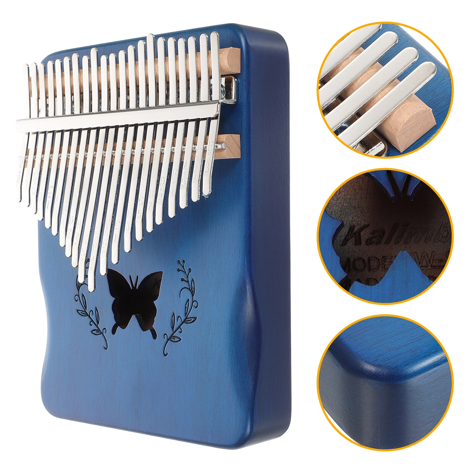 

Small Card 21 Keys Mbira Finger Piano Kids Musical Toy Delicate Kalimba Tones Exquisite Adult Thumb Portable Mini Toys For Kidss