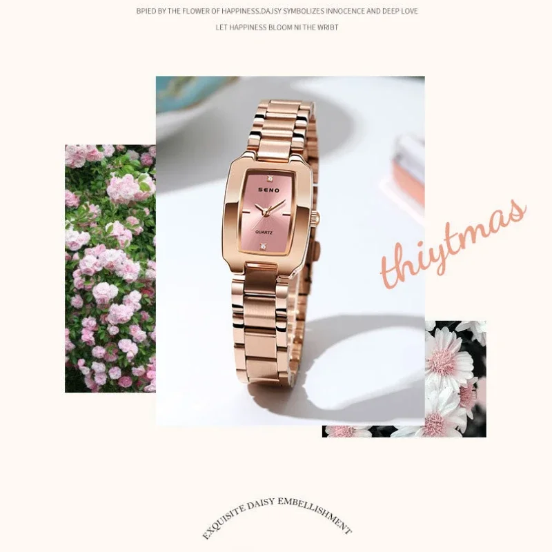 Женские повседневные роскошные женские дневные водонепроницаемые кварцевые