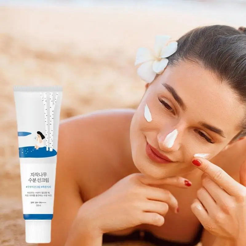 

White 50ml Sunscreen Cream Spf50 Gel Isolation Lotion Cream Protector Facial Sun Block Bleaching Creams Facial Moisturizer
