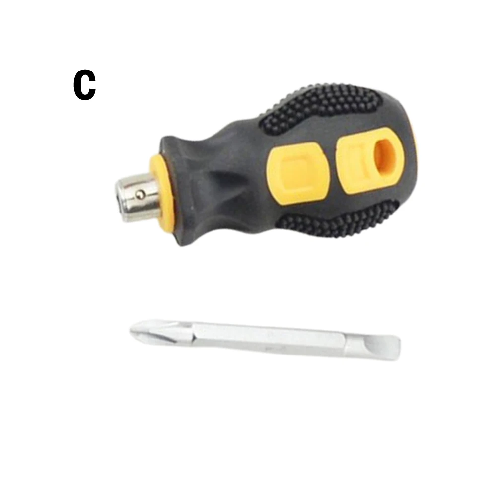 

Mini Small Portable Screwdriver Head Screw Driver Slotted Cross Screwdriver Double-Use Telescopic Screwdriver Repair Hand Tools