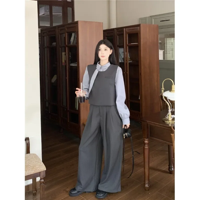 Элегантная модная рубашка свободного кроя с длинными рукавами женский