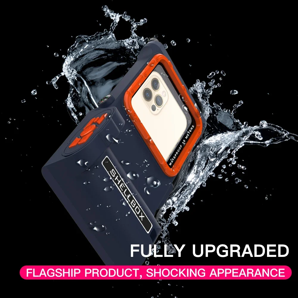 

3ND Bluetooth 15 Meter Deep Waterproof Case For iPhone 15 14 13 12 Pro Max XR XS Max Samsung Galaxy S23 S22 21 Ultra Note 20 10