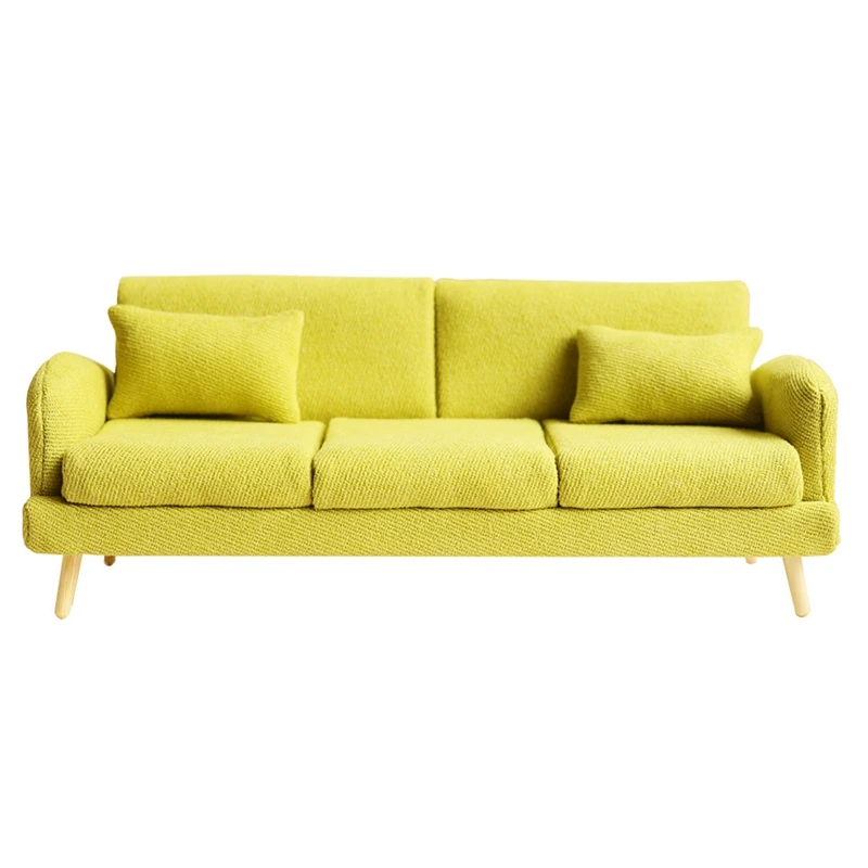 

1/12 Dollhouse Three-Seat Sofa Simulation Play DIY Toy