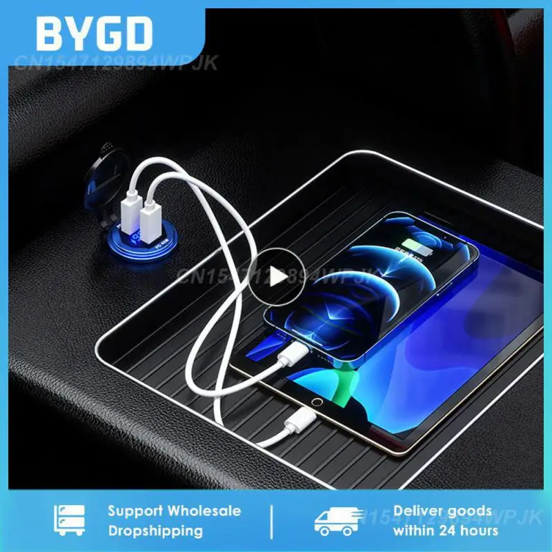 

1PCS Dual USB PD type-C Charger Socket Power Outlet Adapter 12V 24V Waterproof Dual USB Ports Fast Charge for Car Boat SUV Sedan