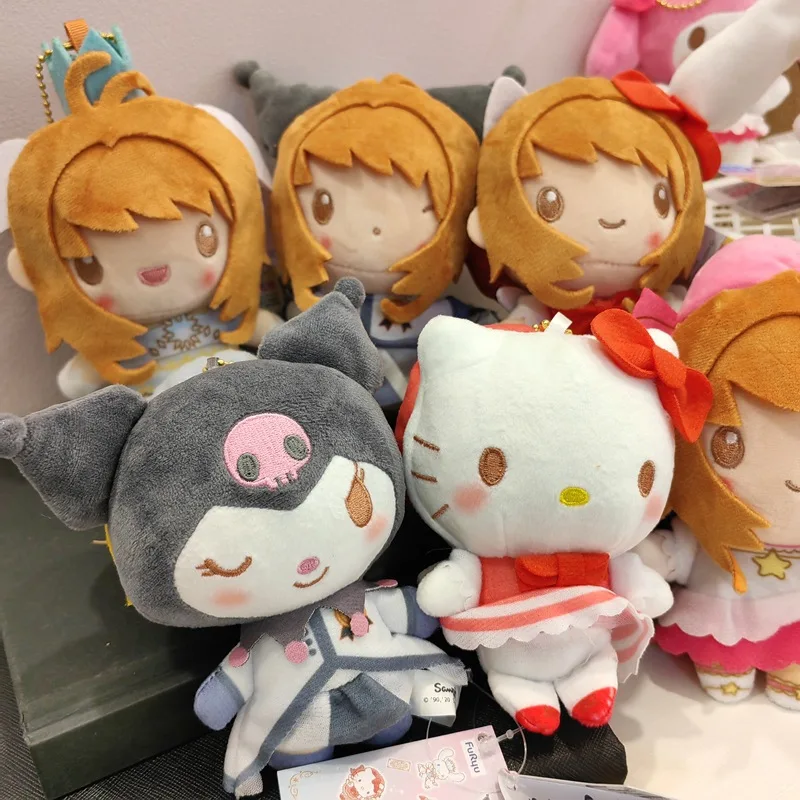 

Sanrio Melody Kuromi Cinnamoroll перекрестная одежда волшебная девушка милая кукла подвеска рюкзак пушистая мягкая игрушка брелок Рождественский подаро...