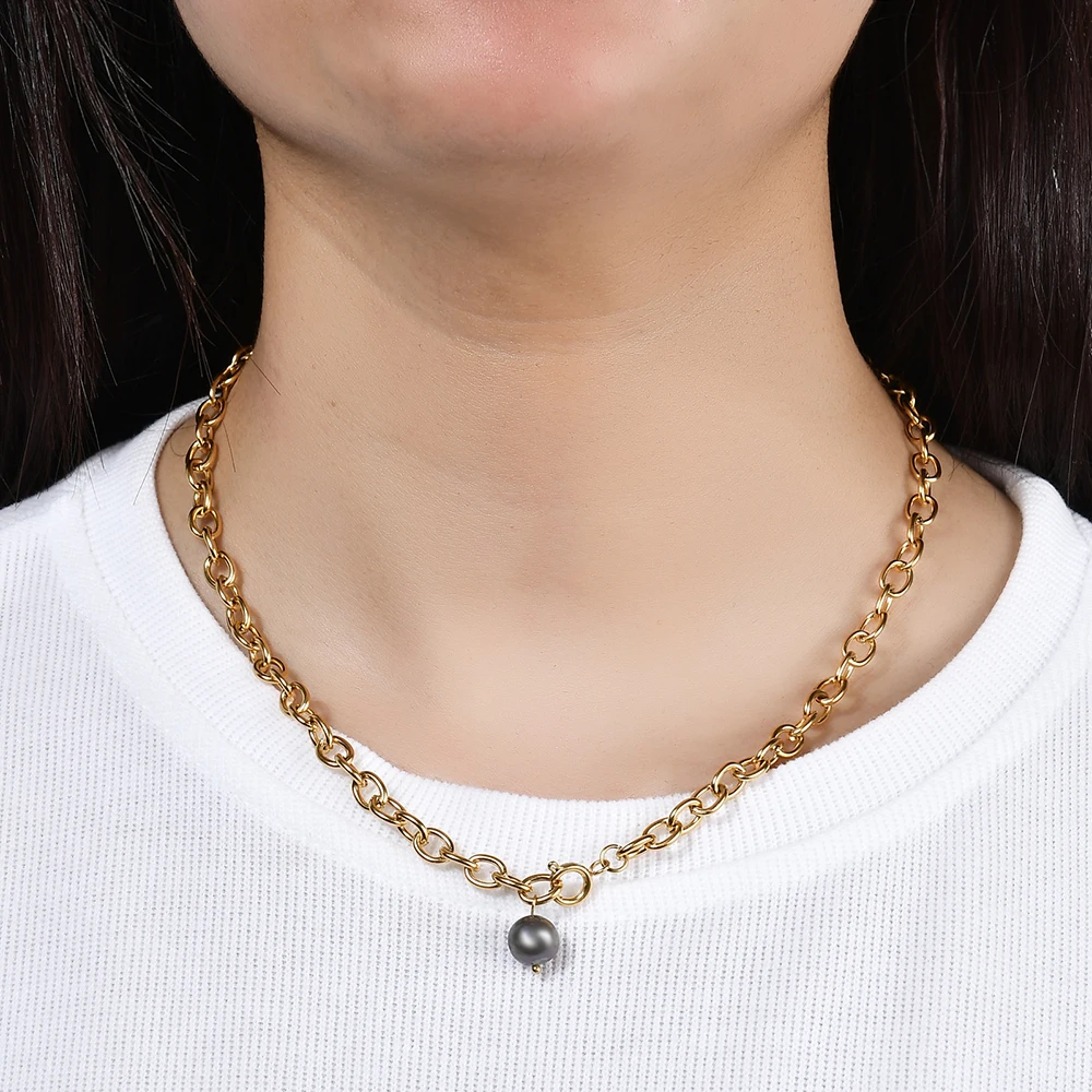 

VQYSKO Stainless Steel Ball Pendant Necklace Dainty Layering Necklace Ball Bead Minimalist Jewelry Gift for her