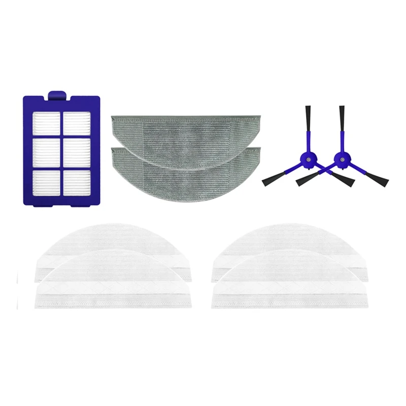 

8Pcs For Eufy X8 Vacuum Cleaner Replacement Accessories Washable Side Brush Mop Cloth HEPA Filter Household Cleaning