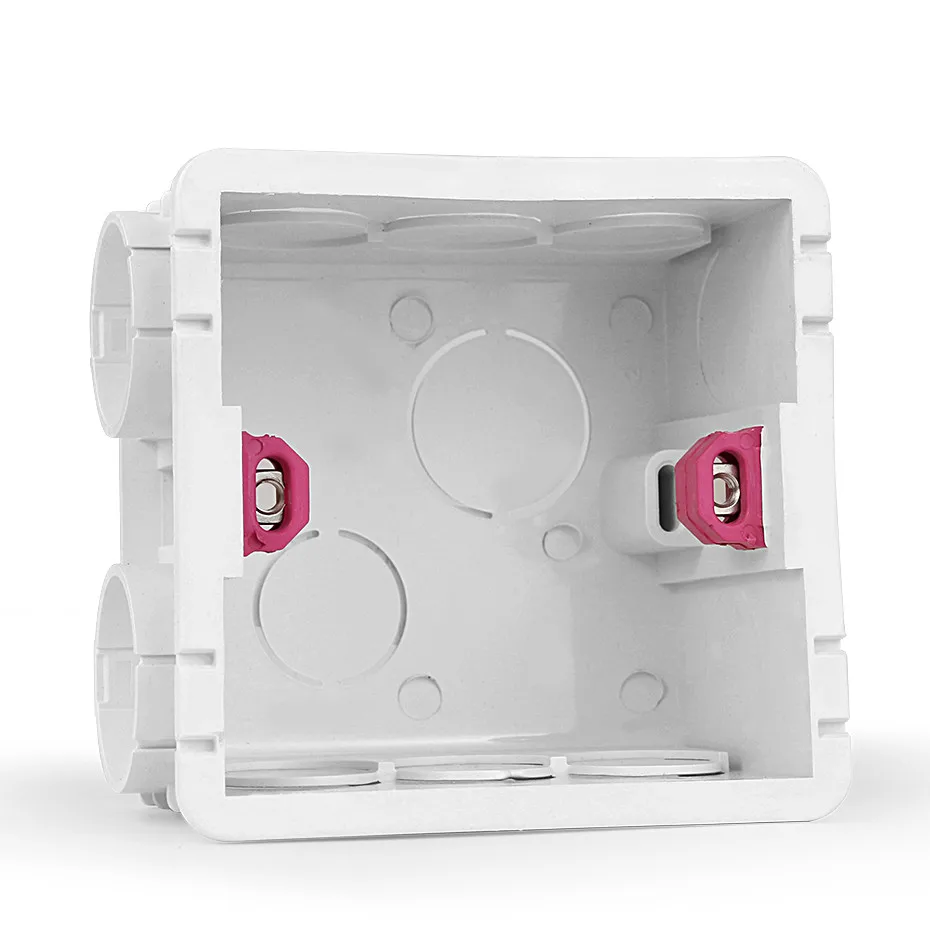 

Монтажная коробка для выключателя 86, красный, белый, ПВХ