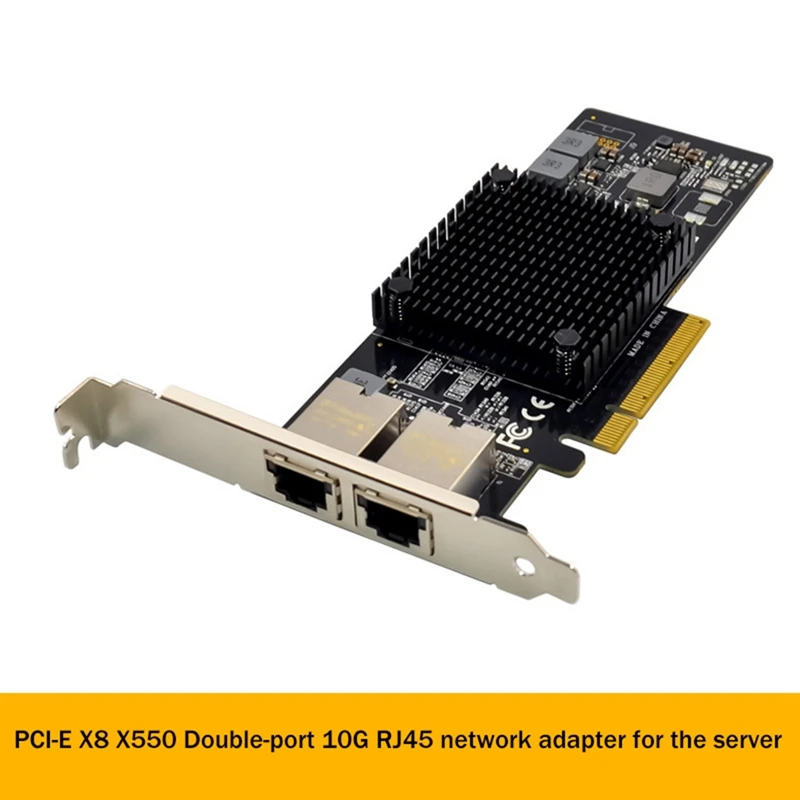 

X550-T2 Server Network Card PCIE X8 Dual Port RJ45 10Gbe Network Server Network Card Converged Network Adapter