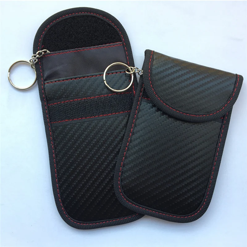 

Luxury Key Wallet Business Key Cover Anti-Theft Keyless Entry Car Key Cover RFID Signal Radiation Blocking Farady Portable Bag