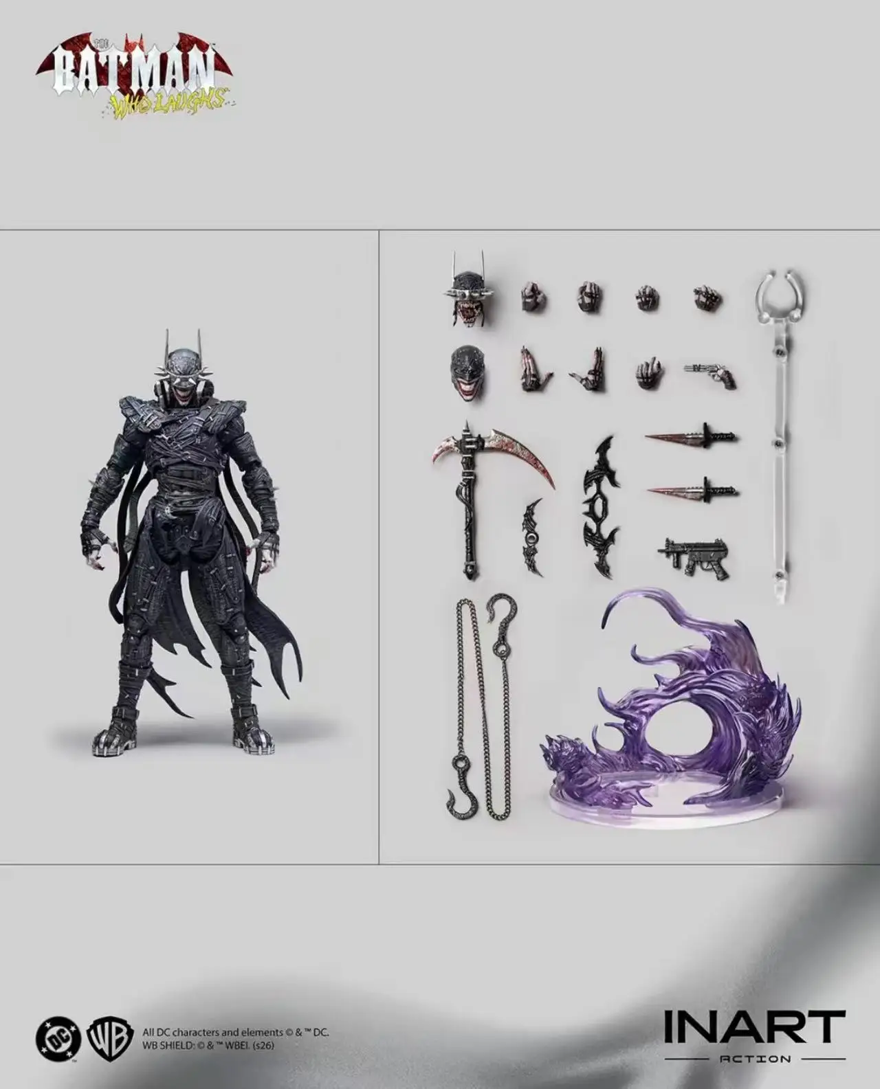 Фото В наличии, доставка в течение 24 часов. Фигурка INART Dark Nights: Metal The Batman Who Laughs в масштабе 1/12, коллекционный подарок. №2