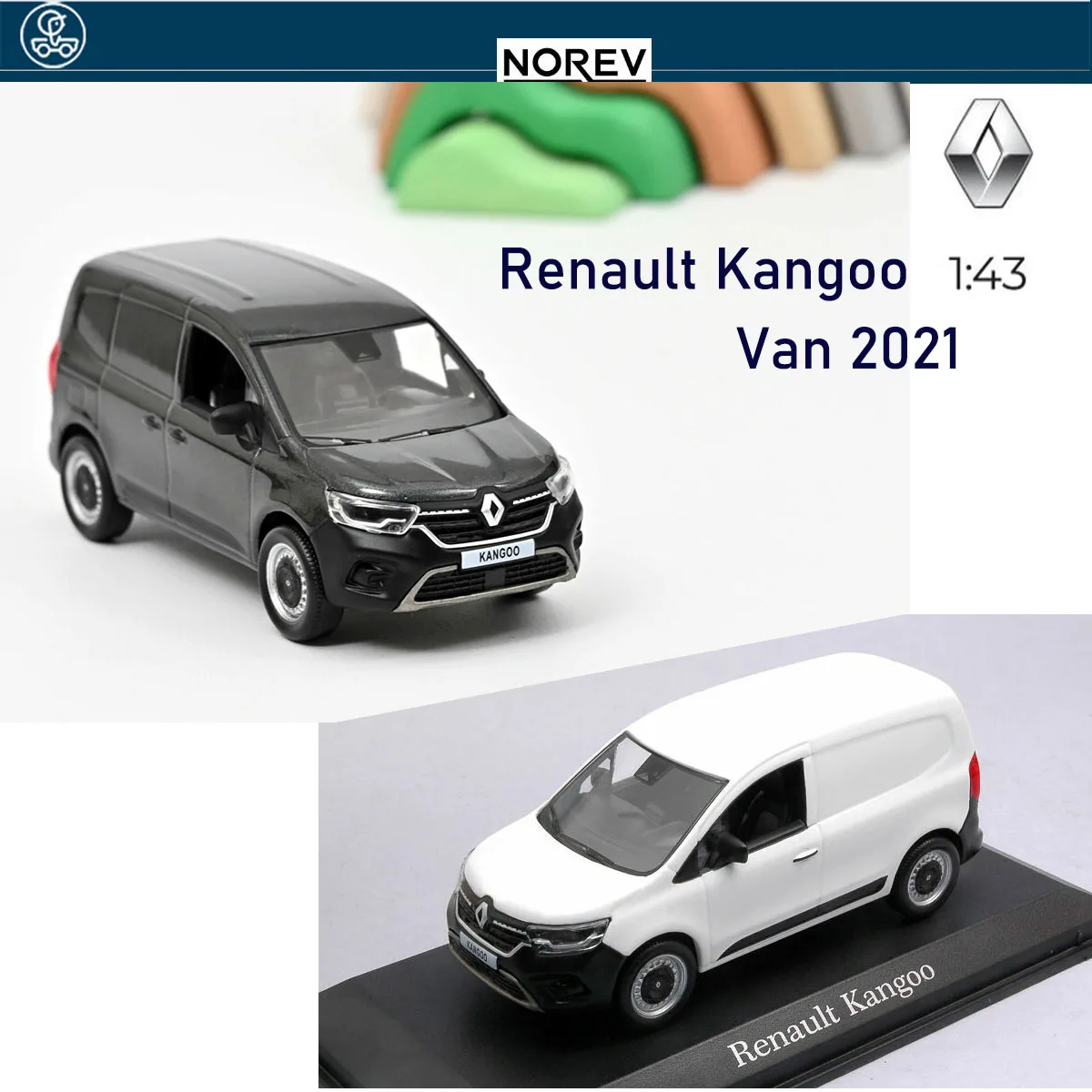 

Новинка NorEev 1 43 масштаб Kangoo Van 2021 набор моделей литых под давлением игрушечных автомобилей для коллекции подарков