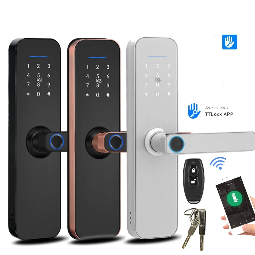 

airbnb biometric keyless wooden price mortise electronic security hotel tuya digital fingerprint smart door gate handle lock