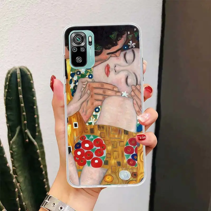 Поцелуй Густава Климта Дизайн для Xiaomi Redmi Note 10 9T 9S 9 8 Pro 8T 7 5 Чехол телефона Mi 12T 11T 10T