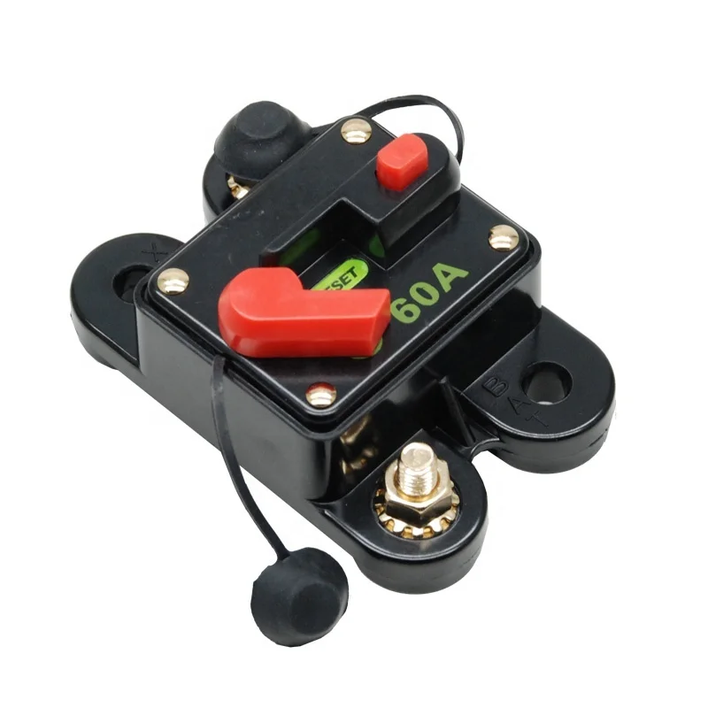 

12V 60A Car Audio Solar System Manual Reset DC Circuit Breaker