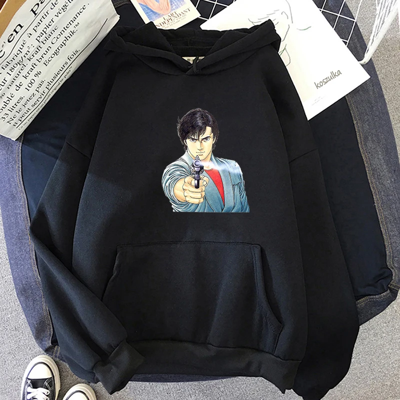 

Autumn Spring Nicky Larson Hoodie Kawaii Sweatshirt Cartoon Japanese City Hunter Hooded Lovely Female Student Streetwear Clothes