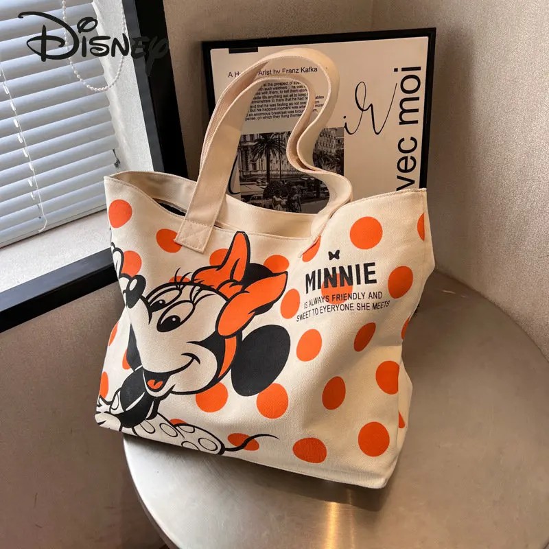 Disney Mickey New Fashion Women's Handbag High Quality Large Capacity Commuter Bag Cartoon Leisure Shopping Shoulder Bag