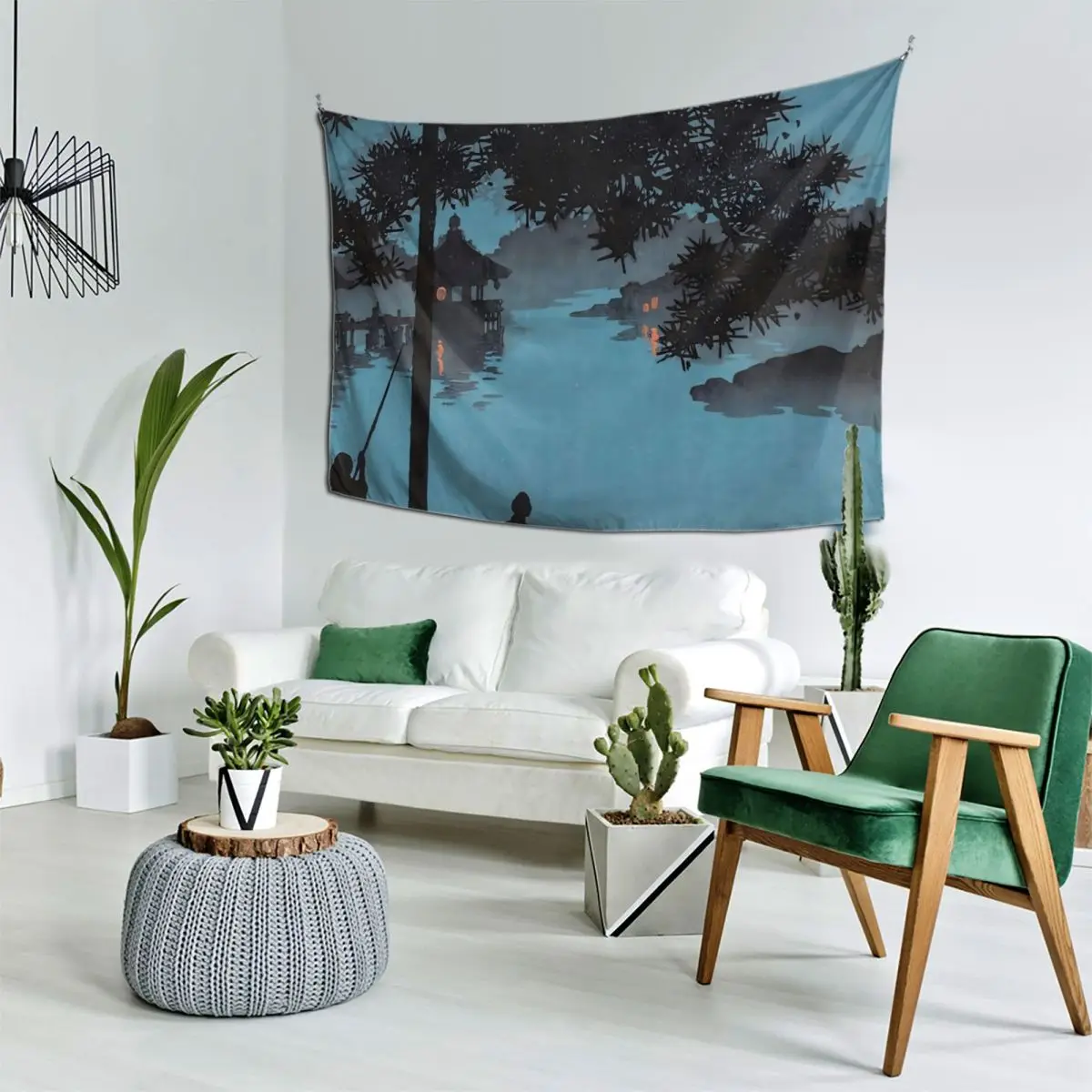 Koho Shoda Stars over Biwa Lake Гобелен Эстетический декор комнаты Эстетическое украшение