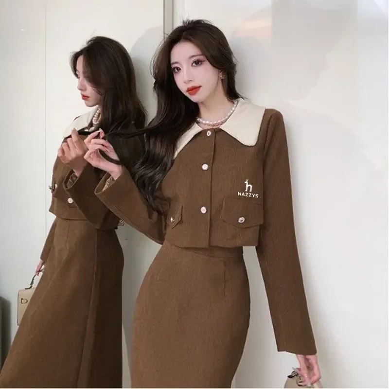 

Hazzys Autumn Women Golf Wear 2023 Golf Suits Women's Golf Clothing New Jacket Windbreaker Polo One Piece Dress Golf Skirt Set