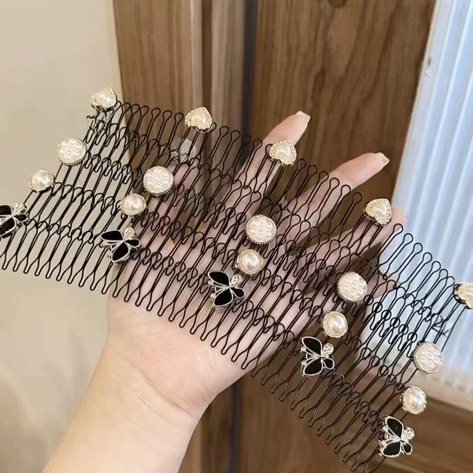 Шпилька для волос с невидимыми цветами женские изогнутые челки фиксированными