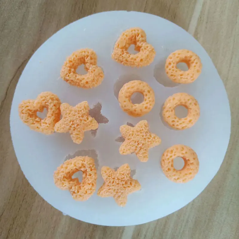 

Cartoon Cookie Ice Cream Silicone Fondant Mold 3D Cake Mold Cupcake Jelly Candy Chocolate Decoration Baking Tool Moulds