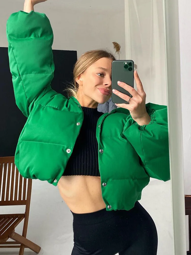 2022 New Loose Cotton Clothes Bread Clothes Winter Design Sense Thickened Hooded Jacket Women