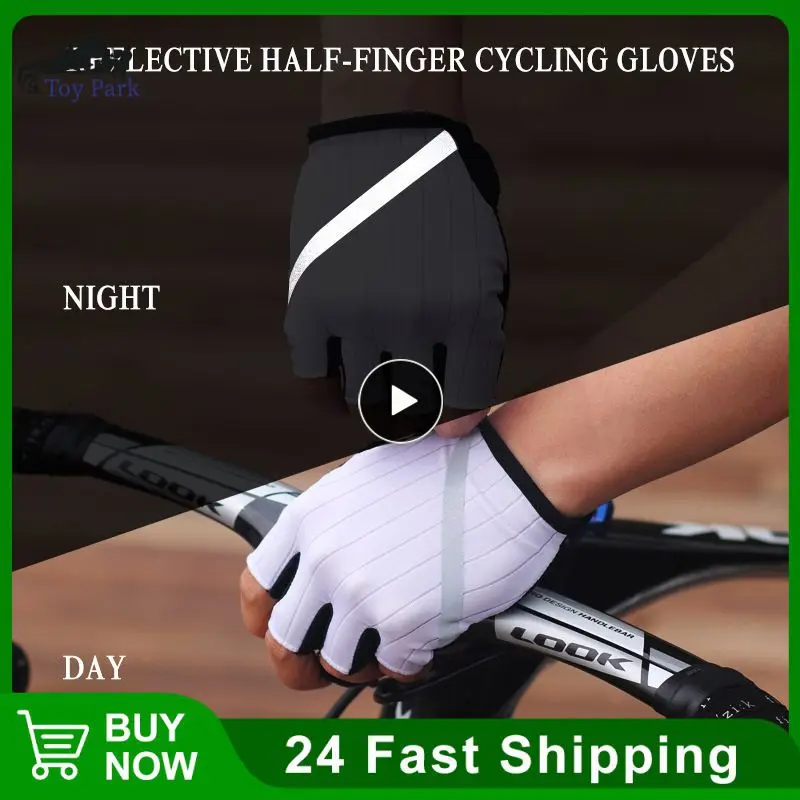 

Cycling Half -finger Gloves Reflective Sports Bicycle Race Gloves Bicycle Mtb Road Guantes Glove Cycling Anti Slip Breathable