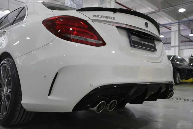 Подходит для Benz C-Class W205 спойлер C63 C180 C200 C220 C250 2015 2016 4-дверный автомобильный черный