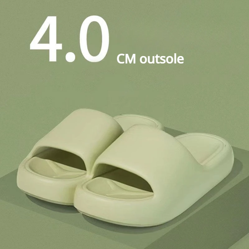 Home Thick Bottom Super Soft Slippers Female Bathroom Bathing Non-slip Anti-odor External Wear Macaron EVA Sandals Summer