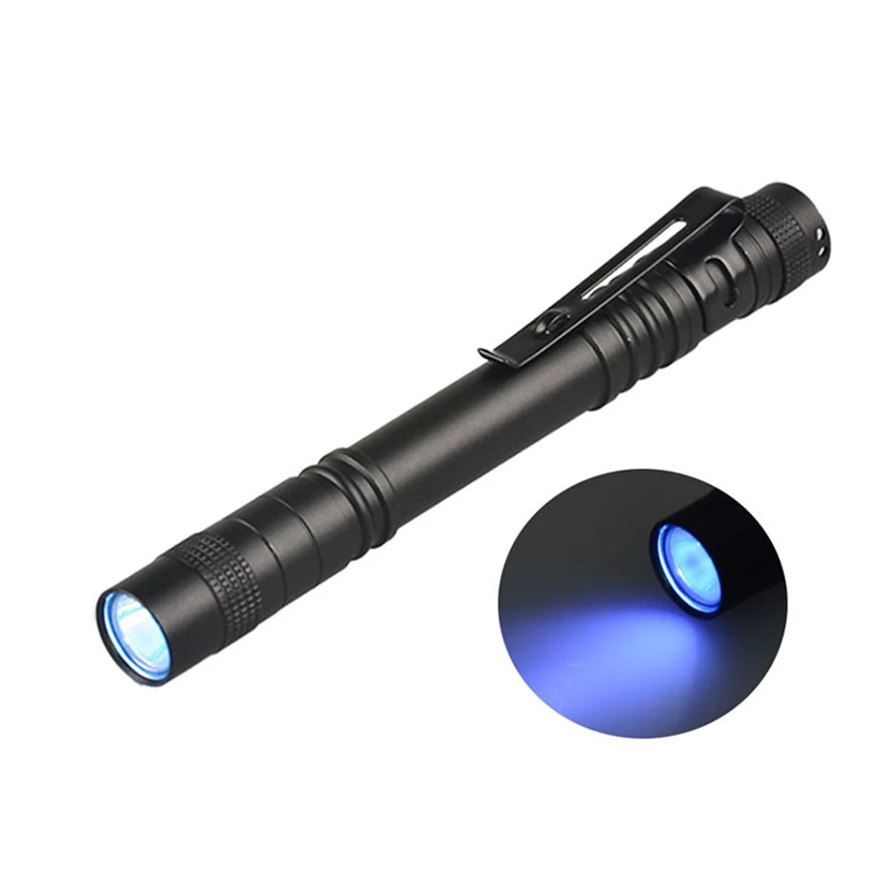 

365nm 3W LED UV Penlight Mini UV LED Pen Light With Clip Function UV Torch Flashlight Black light For Pet Urine Detect