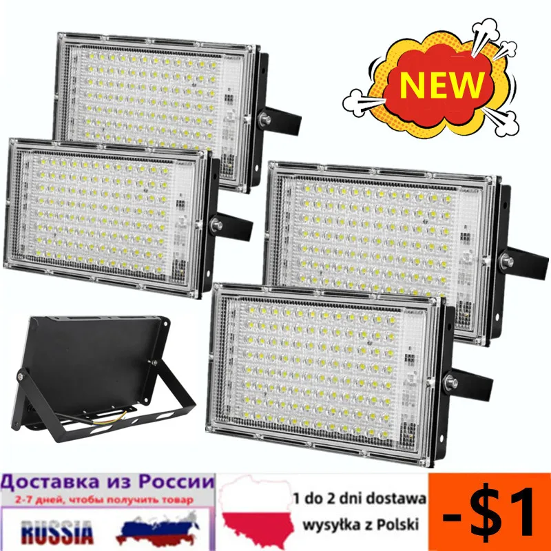 100W LED Floodlight AC 220V 230V 240V Outdoor Floodlight IP65 Waterproof Spotlight Street Lamp Landscape Lighting Flood Light