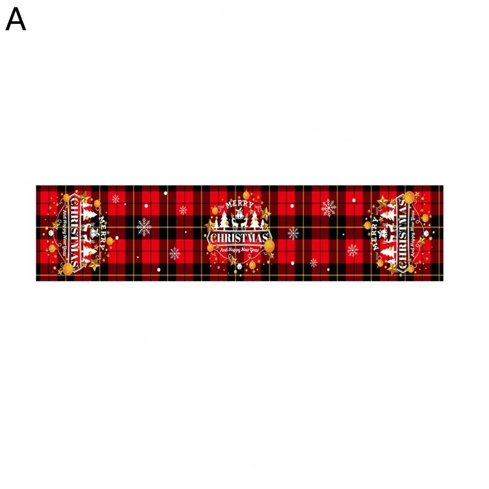 

Table Decor Runner Attractive Anti-scratch Bright Color Christmas Santa Claus Table Runners for Home